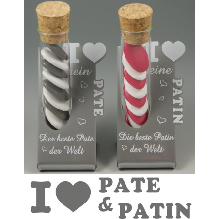 1 Pate + 1 Patin - Geschenk zur Taufe, Weihnachten, Geburtstag...