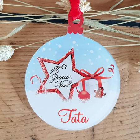 Gravure Events Décoration de Sapin Tata – Un Cadeau de Noël Original pour la Tante de Votre Enfant