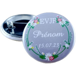 Badge EVJF Personnalisé avec le prénom de la Mariée - Cadeau Enterrement de Vie de Jeune Fille pour une journée entre copine