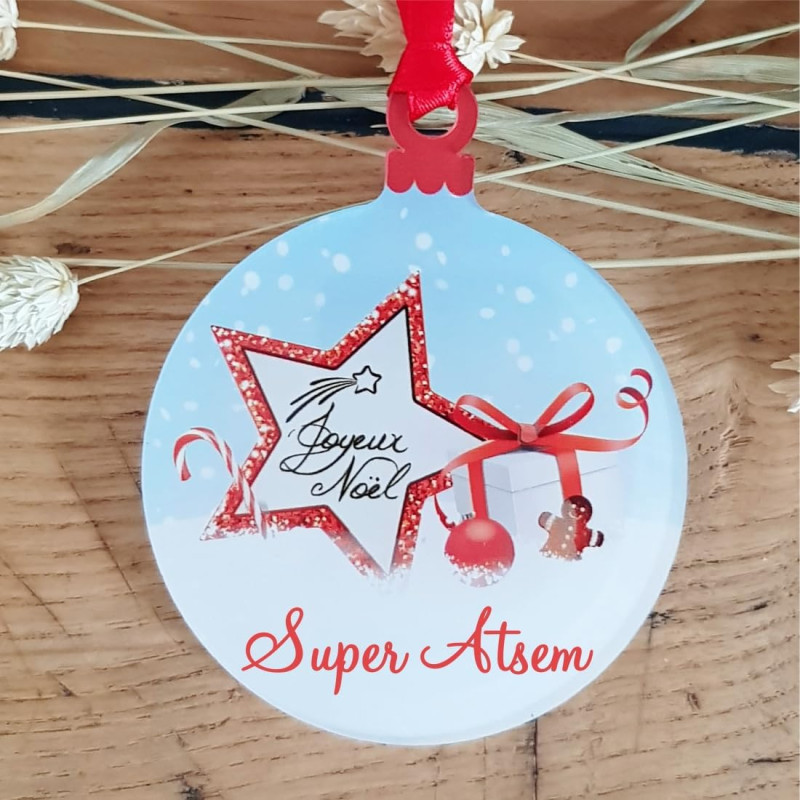 Gravure Events Décoration de Sapin Super Atsem – Un Cadeau de Noël Original pour l'Atsem de Votre Enfant