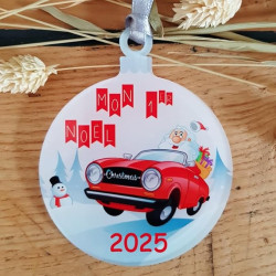 Décoration de Sapin - Mon Premier Noël – Sujet en Acrylique Mod. Cars - (Alternative à la Boule 1er noël)
