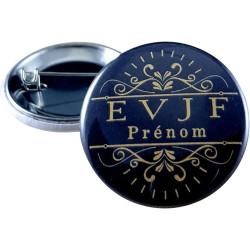 Badge EVJF Personnalisé avec le prénom de la Mariée - Cadeau Enterrement de Vie de Jeune Fille pour une journée entre copine