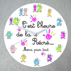 Gravure Events Horloge pour Maître ou Maîtresse – à Offrir en Fin d'année Scolaire ou à Noël Seul ou en Cadeau commun avec