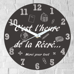 Gravure Events Horloge pour Maître ou Maîtresse – à Offrir en Fin d'année Scolaire ou à Noël Seul ou en Cadeau commun avec