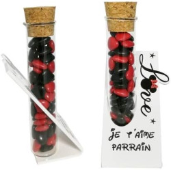 Soliflore Je t'aime Parrain – Cadeau Baptême, Boite contenant à dragées – idéal pour une décoration de table thème Mickey Mouse