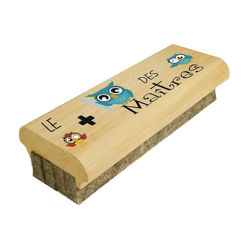 Cadeau Maître d'école - Brosse à tableau en Bois efface le Feutre et la Craie sur Tableaux Noirs et Tableaux Blancs - primaire