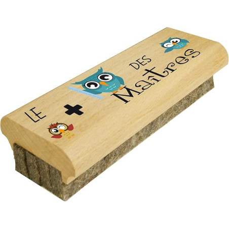 Cadeau Maître d'école - Brosse à tableau en Bois efface le Feutre et la Craie sur Tableaux Noirs et Tableaux Blancs - primaire