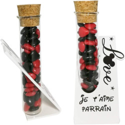 Soliflore Je t'aime Parrain – Cadeau Baptême, Boite contenant à dragées – idéal pour une décoration de table thème Mickey Mouse