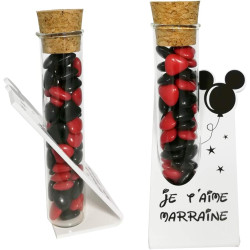 Soliflore Je t'aime Marraine – Cadeau Baptême, Boite contenant à dragées – idéal pour une décoration de table thème Mickey