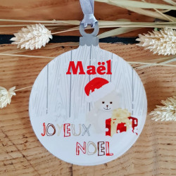 Décoration de Sapin personnalisée avec Votre prénom (Un Joli Cadeau, Une Alternative à la Boule de Noël Traditionnelle en Verre