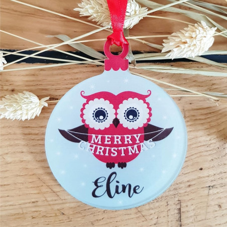 Décoration de Sapin personnalisée avec Votre prénom (Un Joli Cadeau, Une Alternative à la Boule de Noël Traditionnelle en Verre
