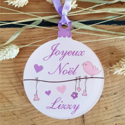 Décoration de Sapin personnalisée avec Votre prénom (Un Joli Cadeau, Une Alternative à la Boule de Noël Traditionnelle en Verre