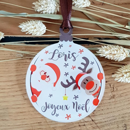 Décoration de Sapin personnalisée avec Votre prénom (Un Joli Cadeau, Une Alternative à la Boule de Noël Traditionnelle en Verre