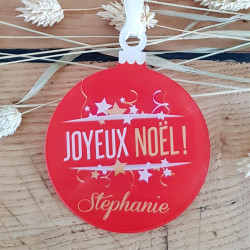 Décoration de Sapin personnalisée avec Votre prénom (Un Joli Cadeau, Une Alternative à la Boule de Noël Traditionnelle en Verre