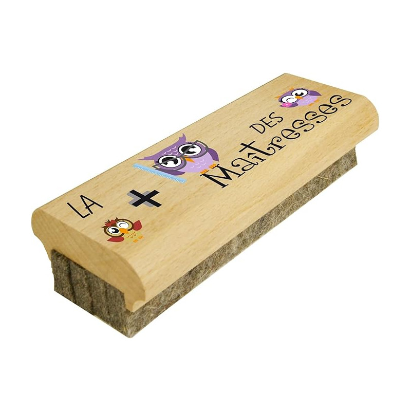 Cadeau Maîtresse d'école - Brosse à tableau en Bois efface le Feutre et la Craie sur Tableaux Noirs et Tableaux Blancs (La plus