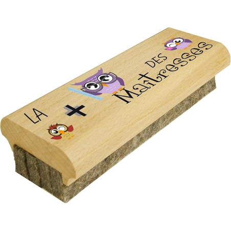 Cadeau Maîtresse d'école - Brosse à tableau en Bois efface le Feutre et la Craie sur Tableaux Noirs et Tableaux Blancs (La plus