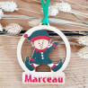 Gravure Events Décoration de Sapin en Bois personnalisée avec Votre prénom (Un Joli Cadeau, Une Alternative à la Boule de Noël