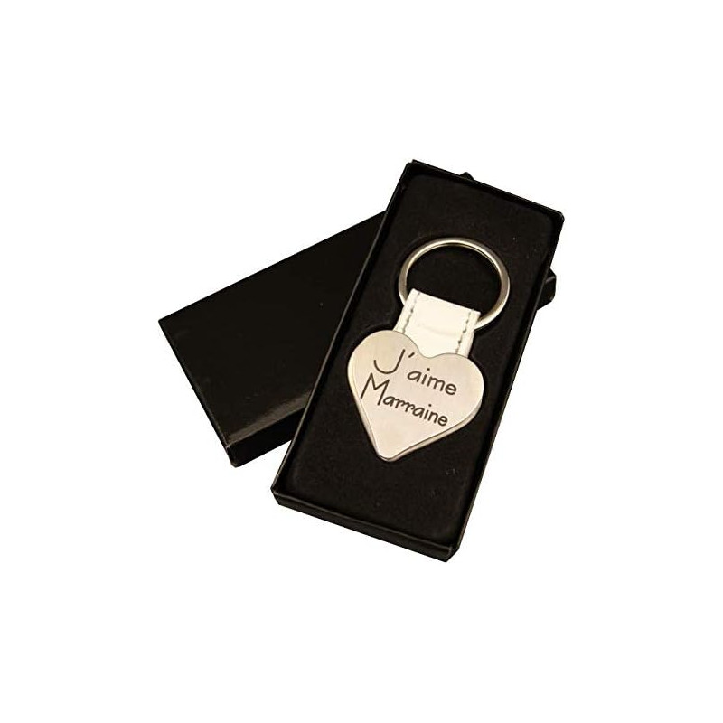 Gravure Events J'aime Marraine - Porte Clef - Cadeau Baptême & Communion