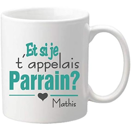 Gravure Events Mug - Et si je t'appelais Parrain - Baptême et Communion