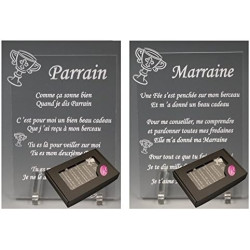 1 Poème Parrain + 1 Marraine - Calice - Baptême & Communion