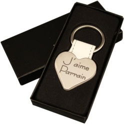 Gravure Events J'aime Parrain - Porte Clef - Baptême & Communion