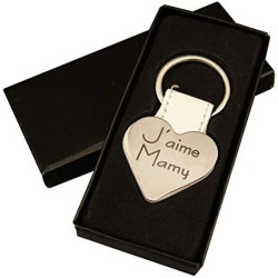 Gravure Events J'aime Mamy - Porte Clef - Baptême - Noël