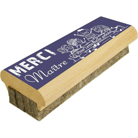 Cadeau Maître d'école - Brosse à tableau en Bois efface le Feutre et la Craie sur Tableaux Noirs et Tableaux Blancs - primaire
