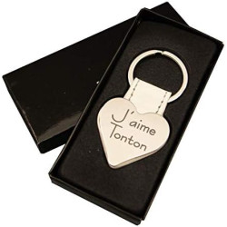 Gravure Events J'aime Tonton - Porte Clef - Baptême - cadeau Noël anniversaire