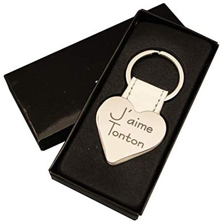 Gravure Events J'aime Tonton - Porte Clef - Baptême - cadeau Noël anniversaire
