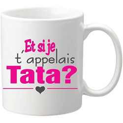 Gravure Events Mug - Et si je t'appelais TATA - Annonce naissance - Noël