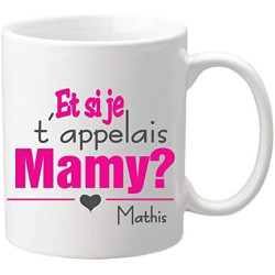 Gravure Events Mug - Et si je t'appelais MAMY - Annonce naissance - Noël