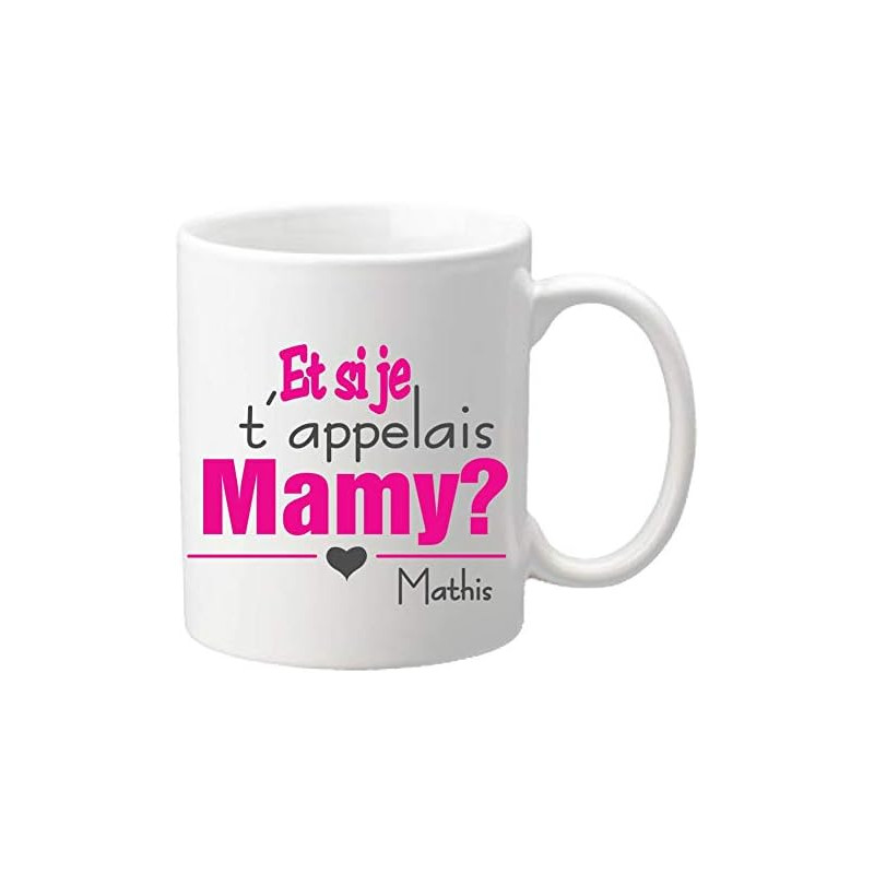 Gravure Events Mug - Et si je t'appelais MAMY - Annonce naissance - Noël