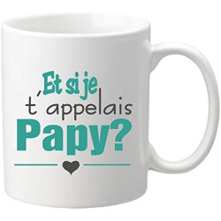 Gravure Events Mug - Et si je t'appelais PAPY - Annonce naissance - Noël