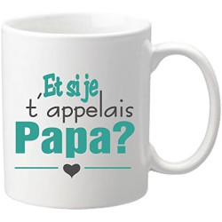 Gravure Events Mug - Et si je t'appelais PAPA - Annonce naissance - Noël