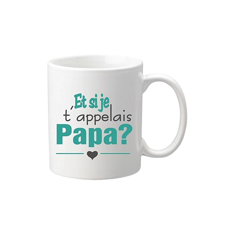 Gravure Events Mug - Et si je t'appelais PAPA - Annonce naissance - Noël