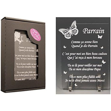 1 Poème Parrain – Papillon (spécialiste des Cadeaux Parrain Marraine Baptême)