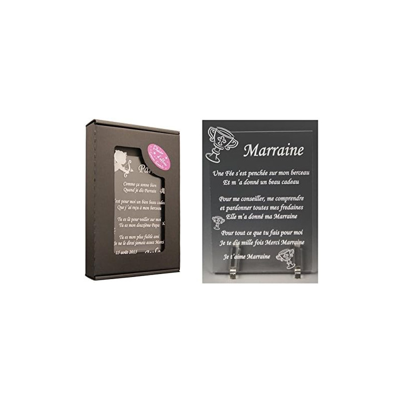 1 Poème Marraine – Calice (spécialiste des Cadeaux Parrain Marraine Baptême)