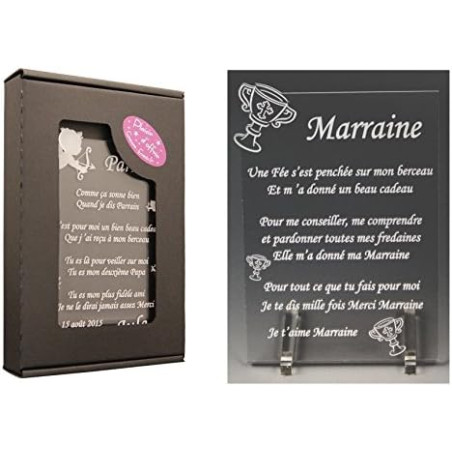 1 Poème Marraine – Calice (spécialiste des Cadeaux Parrain Marraine Baptême)