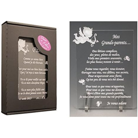 1 Poème Grands Parents – Ange Td (Cadeau pour Papy et Mamy pour Noël, Baptême, Anniversaire de Mamie ou Papi...)
