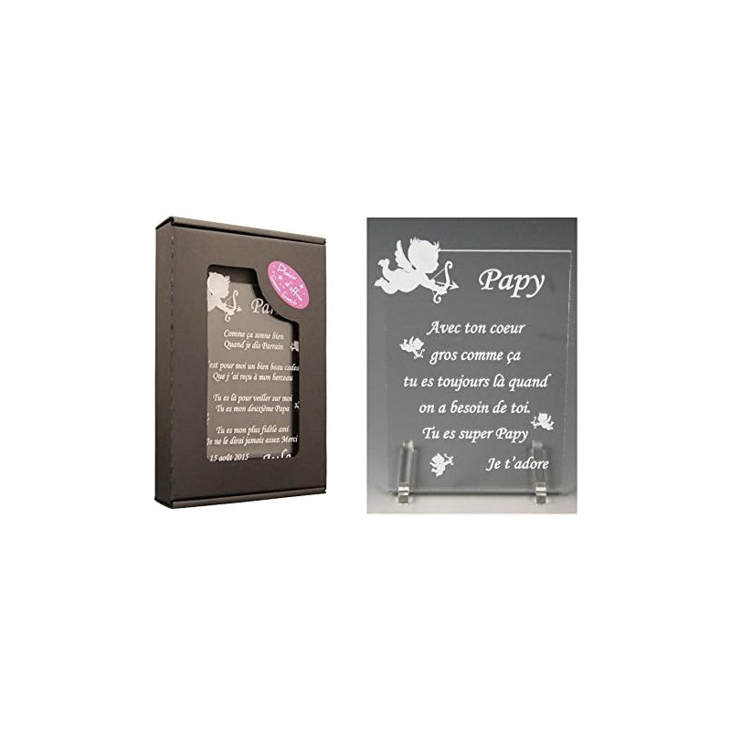 1 Poème Papy – Ange Td (Cadeau pour la fête des Grands-Pères, Noël, Baptême, Anniversaire de Papi...)