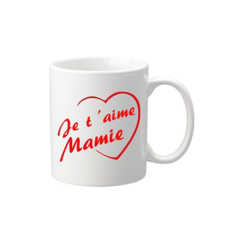 Mug – Je t'aime Mamie – Cadeau pour la fête des Grands Mères, Noël, Anniversaire, Pâques, Baptême (Mug pour Mamy)