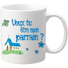 Mug - Veux tu être mon Parrain ? - Eglise (Cadeau Parrain Marraine Baptême)