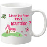 Gravure Events Mug Veux tu être ma Marraine ? - Eglise (Cadeau Parrain & Marraine Baptême)