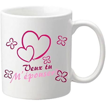 Gravure Events Mug Veux tu m'épouser ? – Cadeau pour une demande en Mariage originale