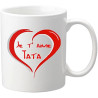 Mug Je t'aime Tata - Cadeau pour Noël, Anniversaire, Naissance, Baptême