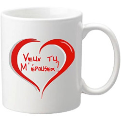 Mug Veux tu m'épouser ? – Cadeau pour une demande en Mariage originale
