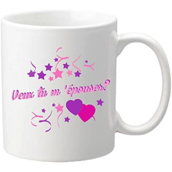 Mug Veux tu m'épouser ? – Cadeau pour une demande en Mariage originale