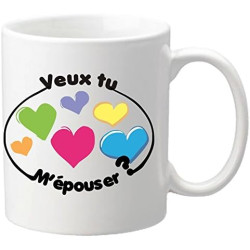 Gravure Events Mug – Veux tu m'épouser ? – Cadeau pour une demande en Mariage originale
