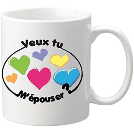 Gravure Events Mug – Veux tu m'épouser ? – Cadeau pour une demande en Mariage originale