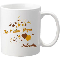 Gravure Events Mug Je t'aime Papa - Cadeau pour la fête des Pères, Noël, Anniversaire, Pâques, Baptême